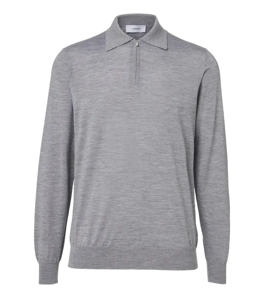 Lardini Wool, silk, and cashmere polo sweater | Image 1 Lardini Wool, silk, and cashmere polo sweater | Image 1