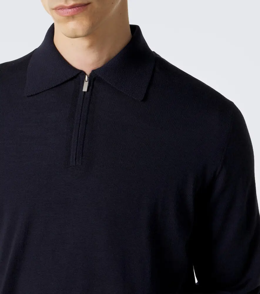 Lardini Wool, silk, and cashmere polo sweater | Thumbnail 4 Lardini Wool, silk, and cashmere polo sweater | Thumbnail 4