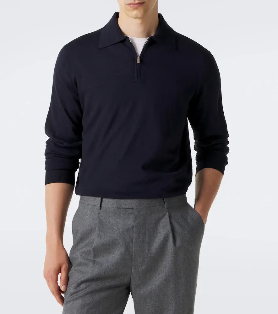 Lardini Wool, silk, and cashmere polo sweater | Thumbnail 5 Lardini Wool, silk, and cashmere polo sweater | Thumbnail 5
