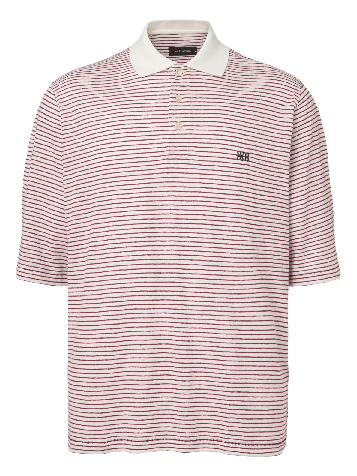 Bask striped linen and cotton polo shirt Bask striped linen and cotton polo shirt