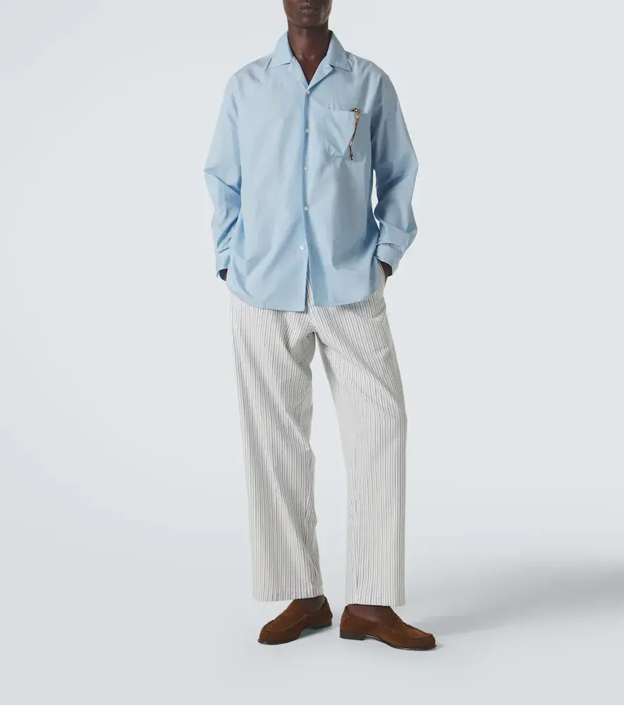 UMIT BENAN Julian striped cotton wide-leg pants | Thumbnail 5 UMIT BENAN Julian striped cotton wide-leg pants | Thumbnail 5