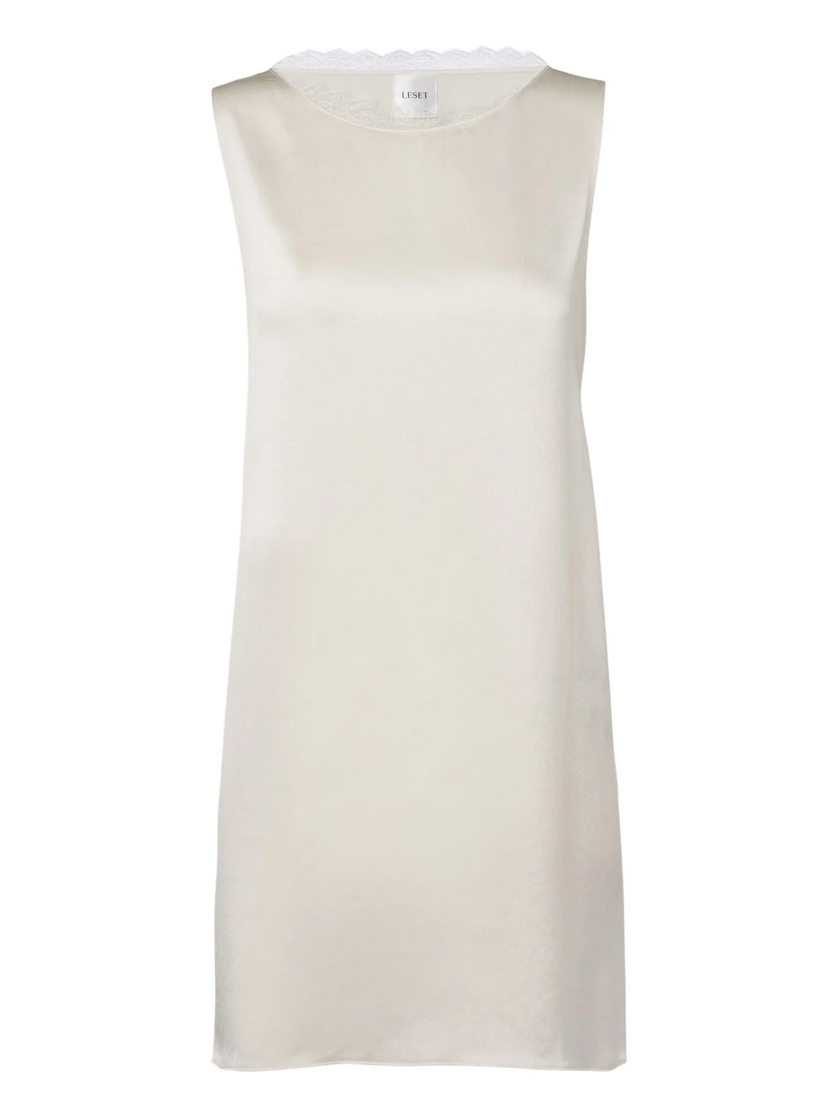 Barb lace-trimmed satin minidress Barb lace-trimmed satin minidress