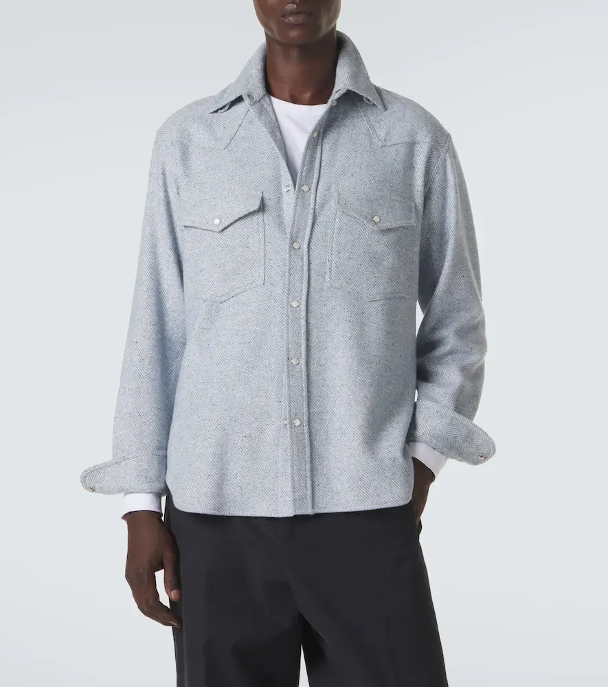 UMIT BENAN Kevin cashmere and silk Western shirt | Thumbnail 5 UMIT BENAN Kevin cashmere and silk Western shirt | Thumbnail 5