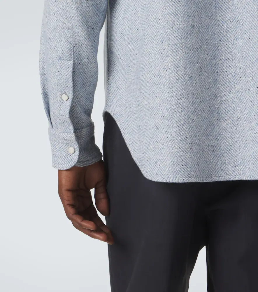 UMIT BENAN Kevin cashmere and silk Western shirt | Thumbnail 7 UMIT BENAN Kevin cashmere and silk Western shirt | Thumbnail 7