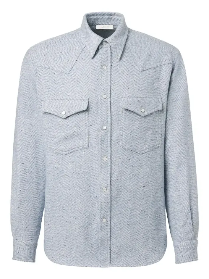 Kevin cashmere and silk Western shirt Kevin cashmere and silk Western shirt