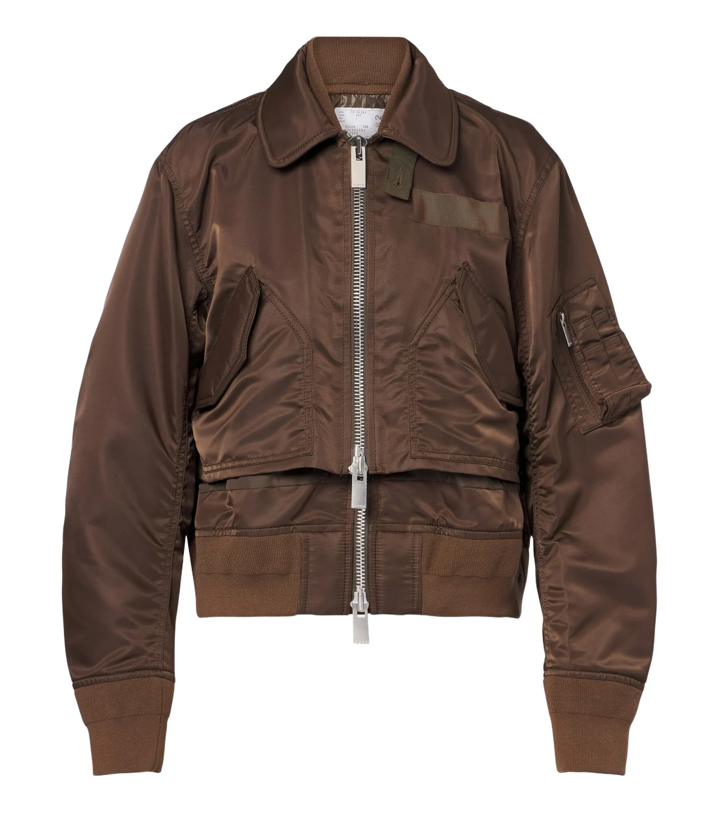 Layered technical bomber jacket