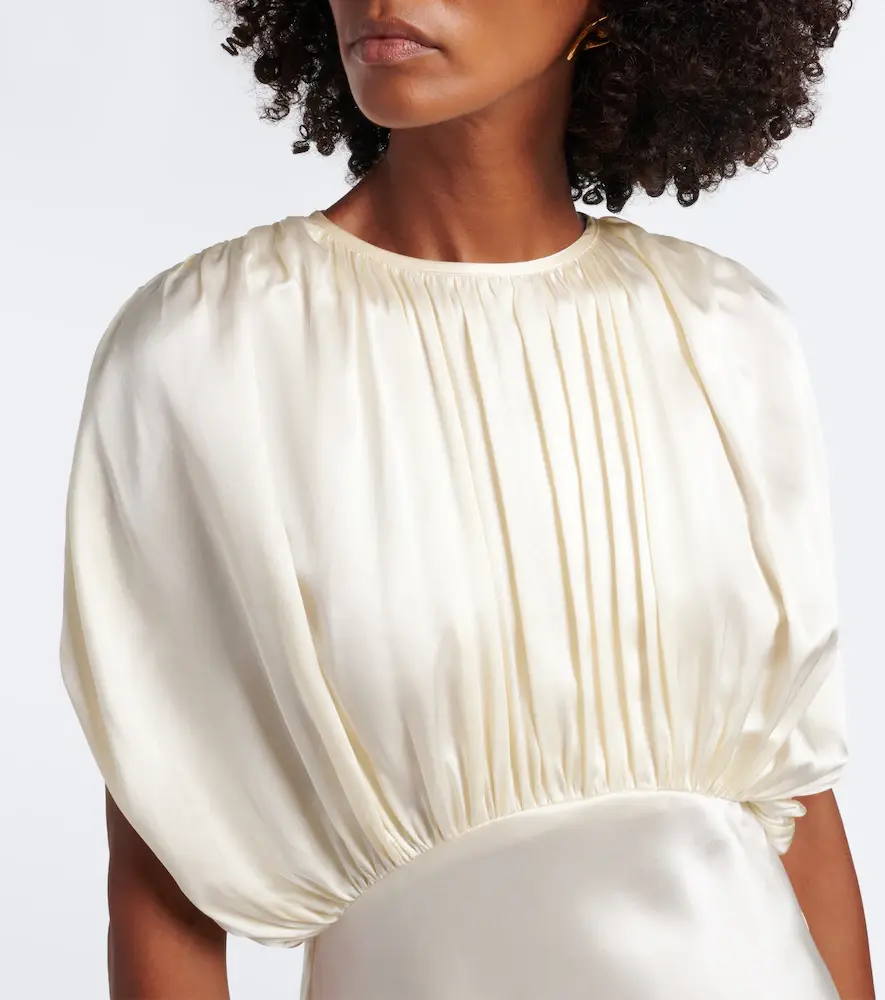 Tove Peta draped peplum silk satin top | Thumbnail 6