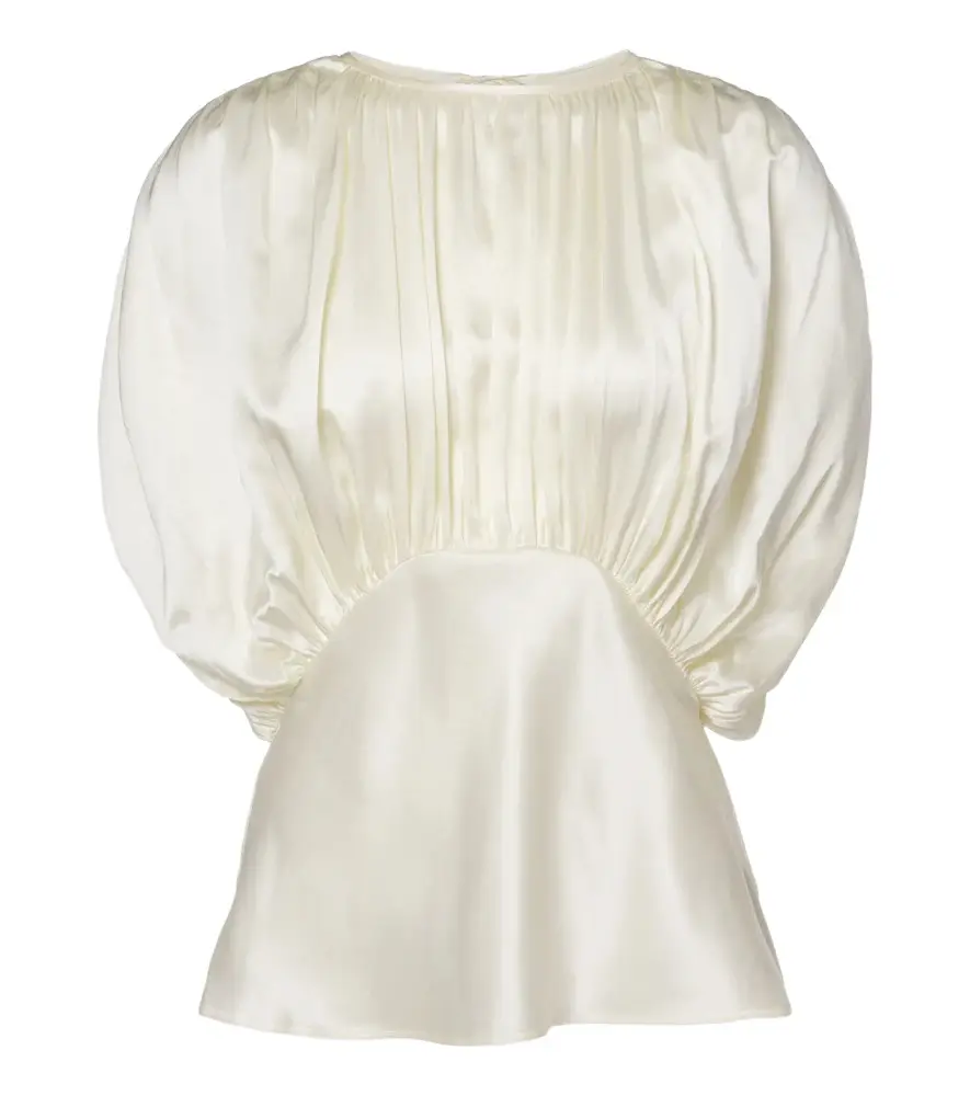 Tove Peta draped peplum silk satin top | Image 1 Tove Peta draped peplum silk satin top | Image 1