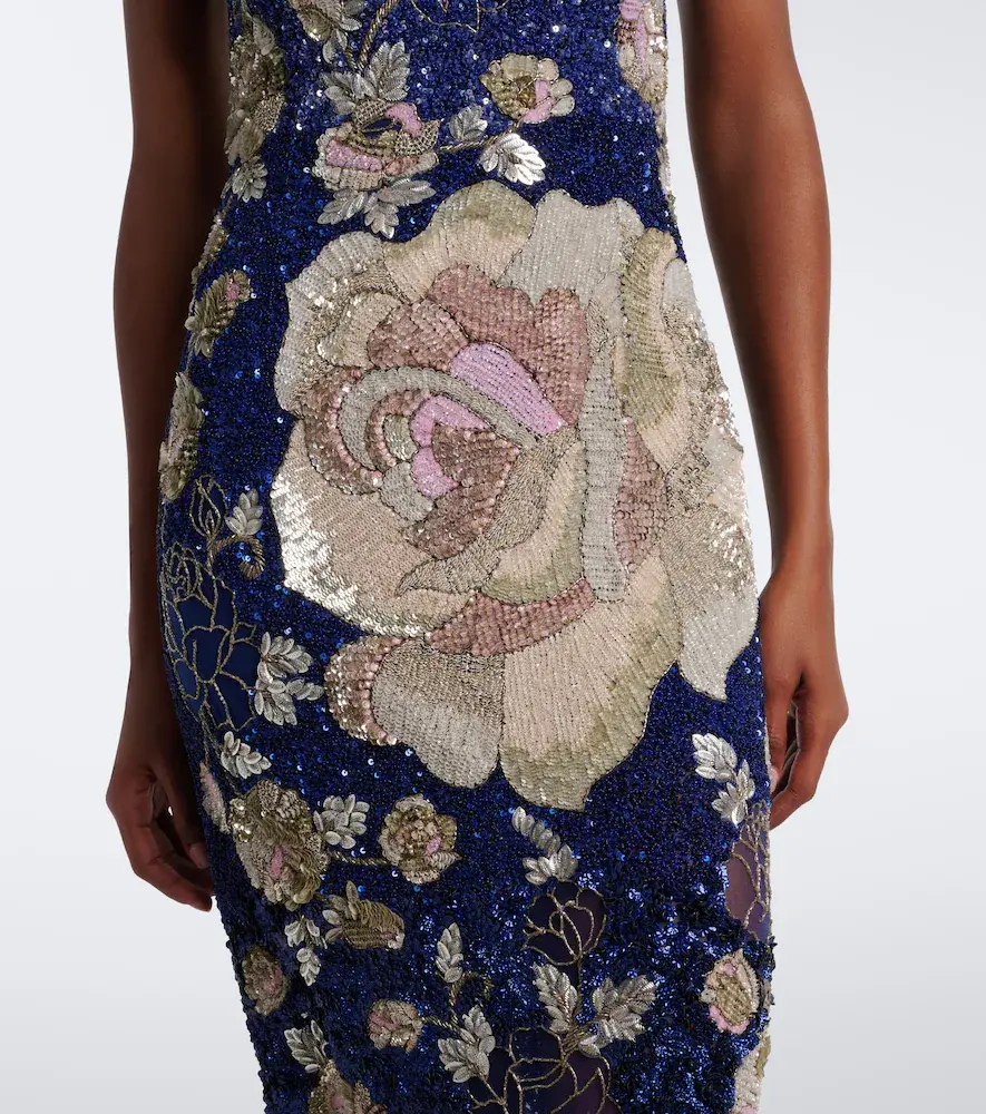 LA FUORI Là Fuori Sequined floral gown | Thumbnail 4 LA FUORI Là Fuori Sequined floral gown | Thumbnail 4