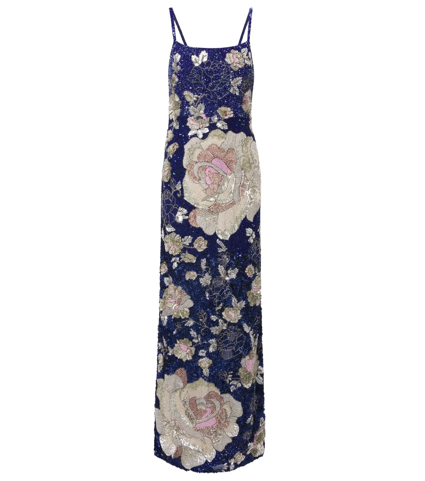 Là Fuori Sequined floral gown