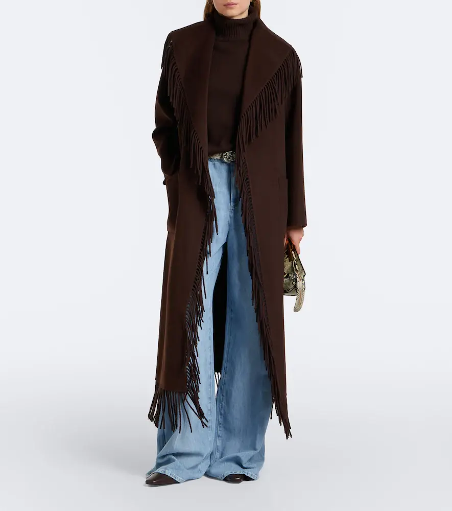 Simkhai Fringed wool-blend coat | Thumbnail 3 Simkhai Fringed wool-blend coat | Thumbnail 3
