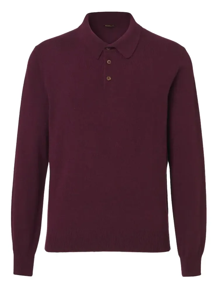 Cashmere polo sweater