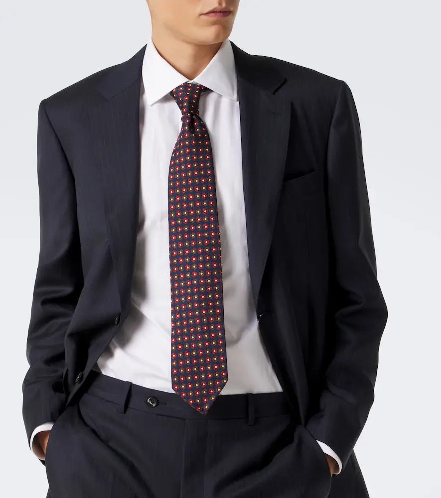 Rubinacci Printed silk tie | Thumbnail 3 Rubinacci Printed silk tie | Thumbnail 3