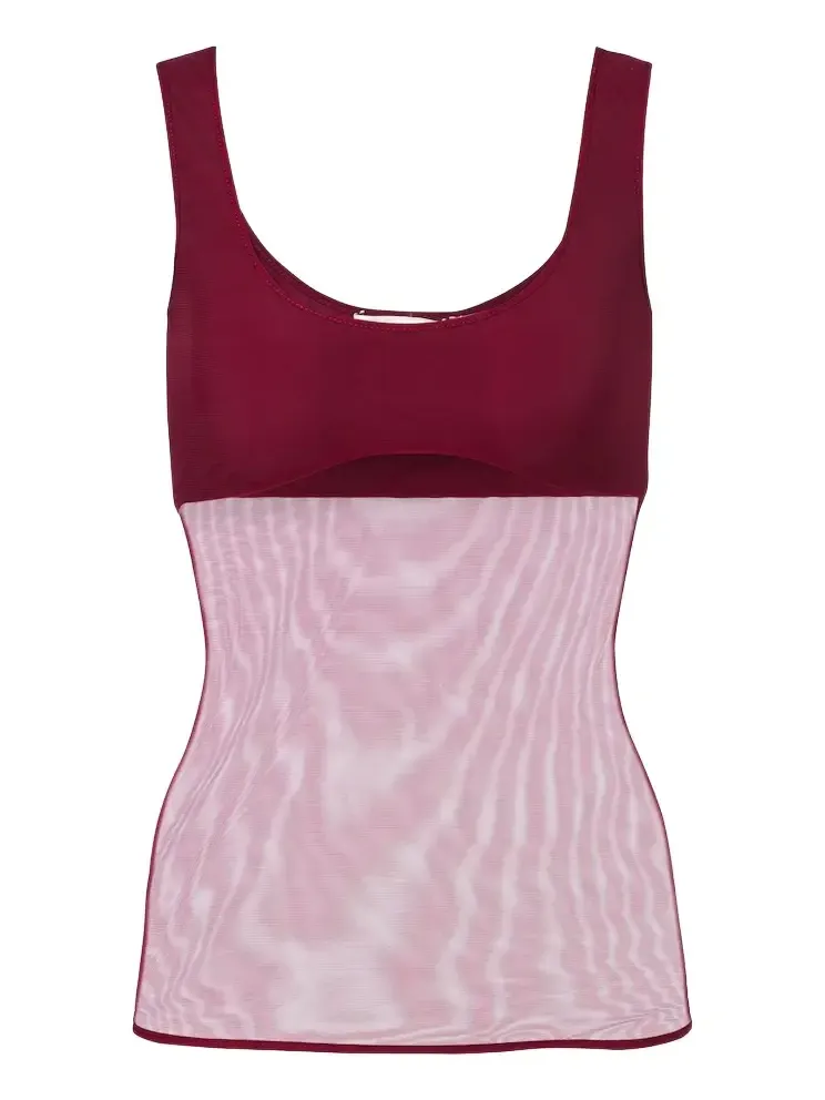 Semi-sheer tank top