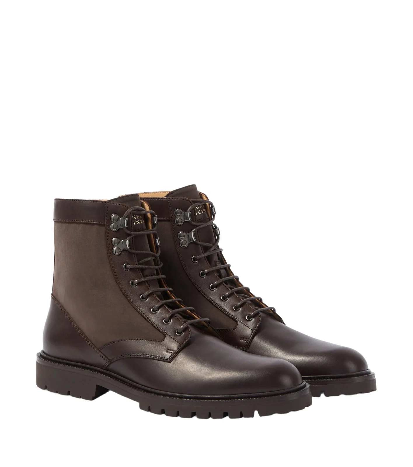 Brunello Cucinelli Leather lace-up boots