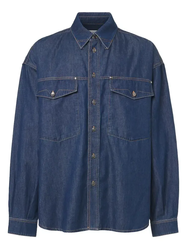 Medusa denim overshirt