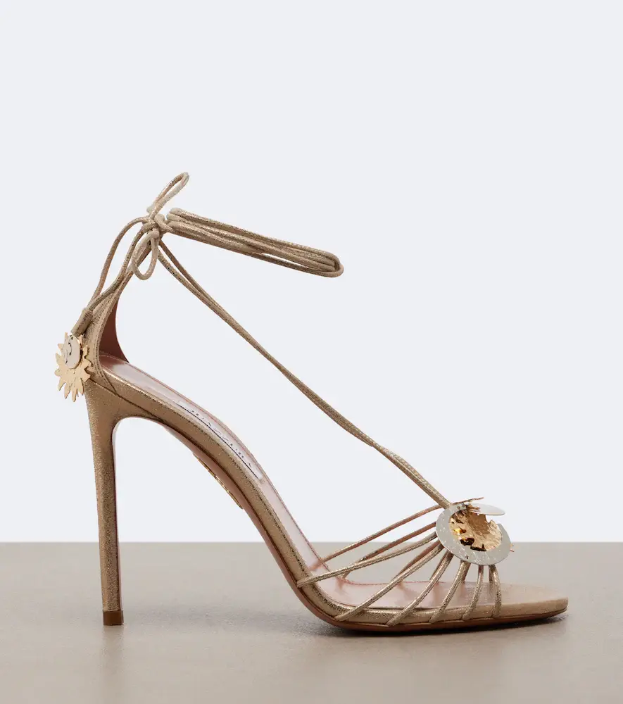 Aquazzura Night Stars metallic leather sandals | Thumbnail 2 Aquazzura Night Stars metallic leather sandals | Thumbnail 2
