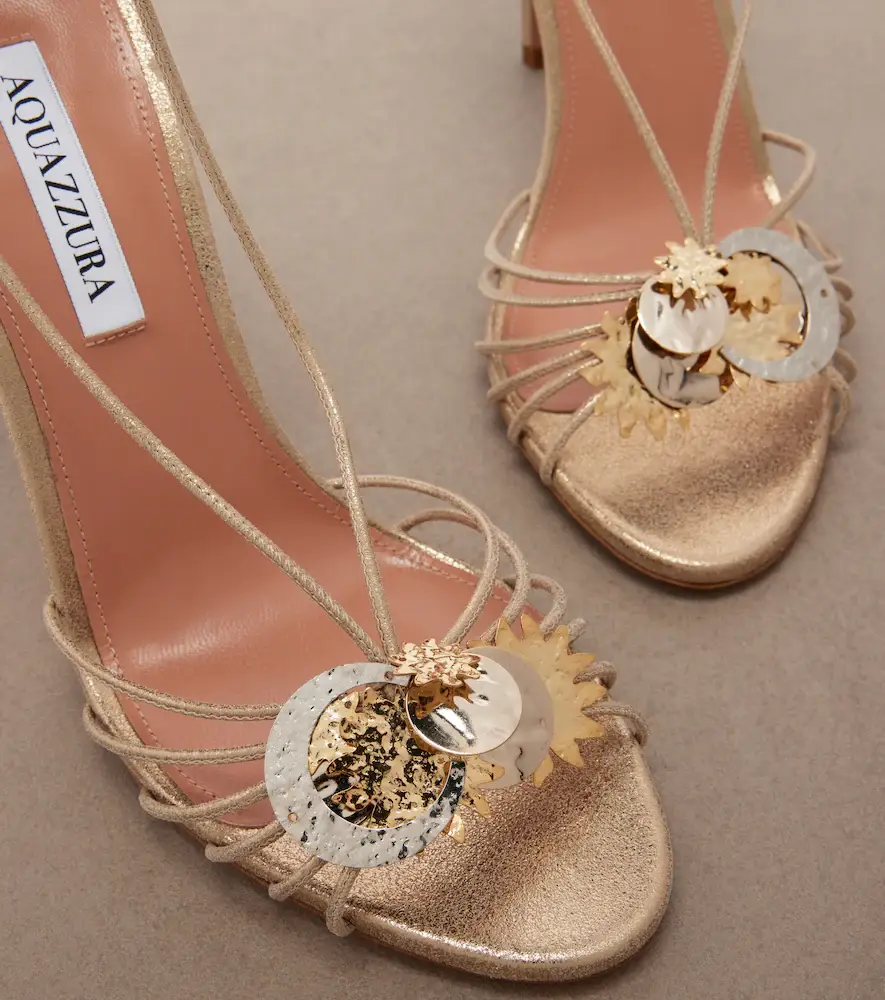 Aquazzura Night Stars metallic leather sandals | Thumbnail 3 Aquazzura Night Stars metallic leather sandals | Thumbnail 3