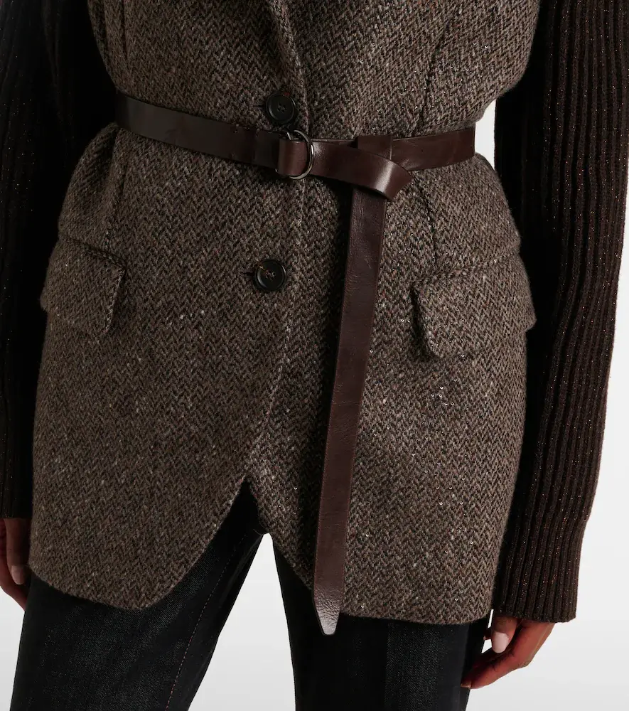 Brunello Cucinelli Monili herringbone sequined wool-blend vest | Thumbnail 6 Brunello Cucinelli Monili herringbone sequined wool-blend vest | Thumbnail 6
