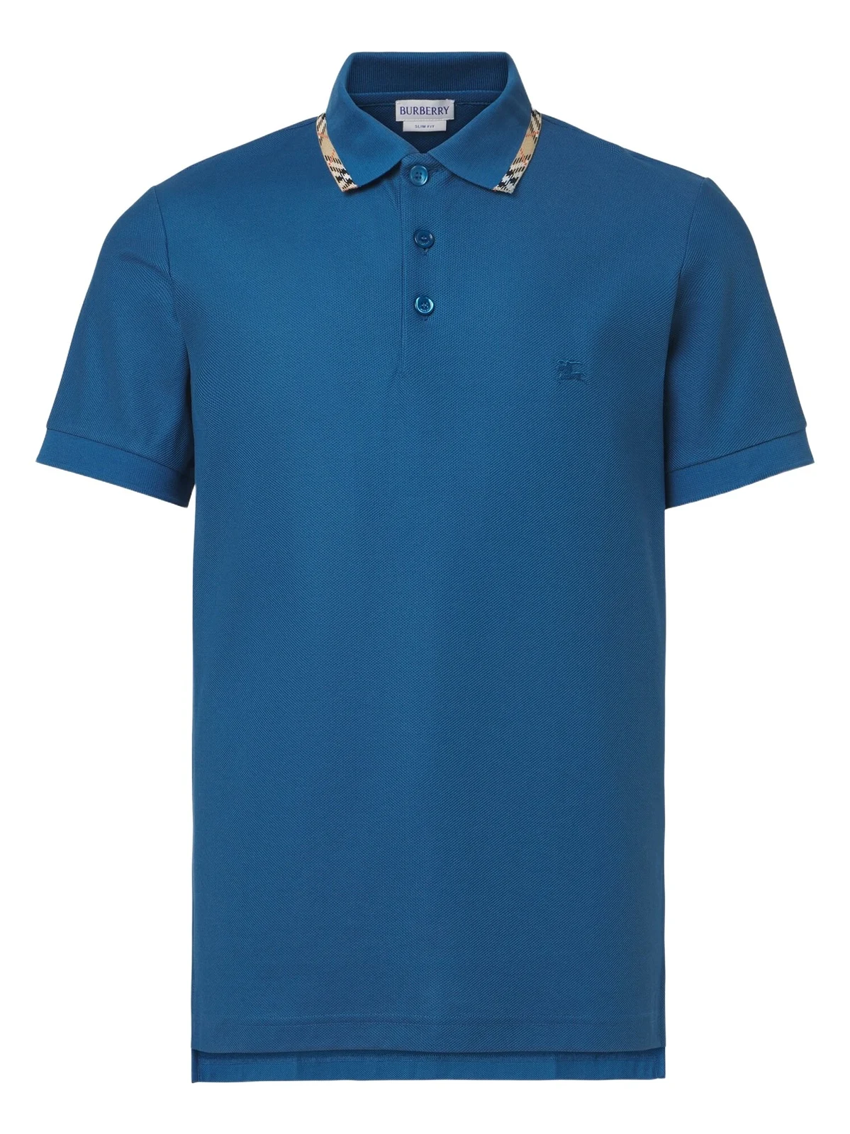 Check cotton piqué polo shirt