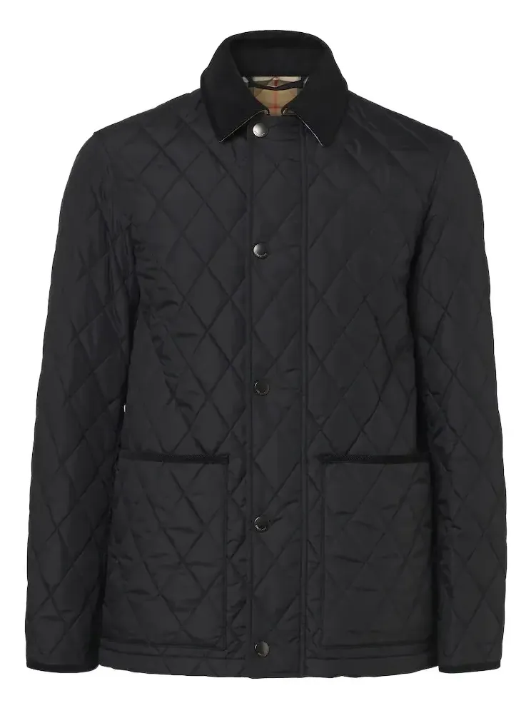 Burberry Haddington quilted corduroy-trimmed jacket