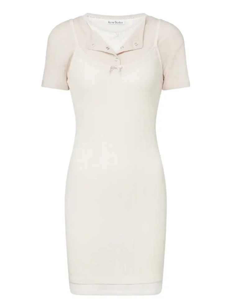 Layered knitted minidress Layered knitted minidress