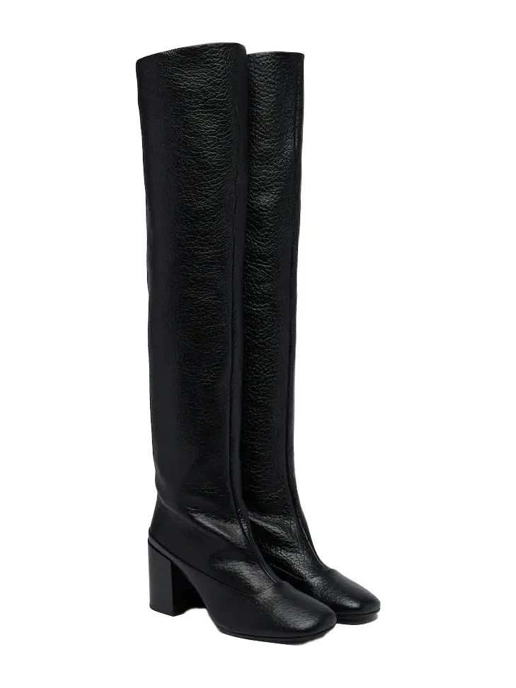 Leather knee-high boots Leather knee-high boots