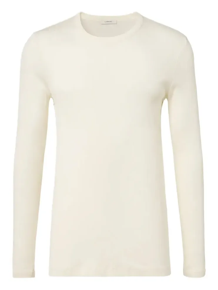 Ribbed-knit cotton T-shirt Ribbed-knit cotton T-shirt