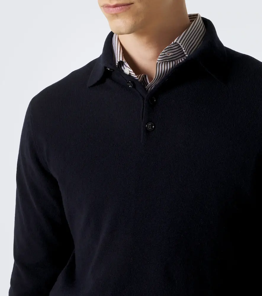Allude Cashmere polo sweater | Thumbnail 5 Allude Cashmere polo sweater | Thumbnail 5