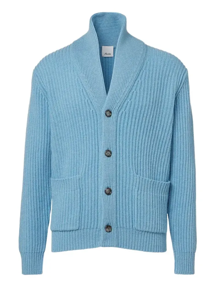 Ribbed-knit wool and cashmere cardigan Ribbed-knit wool and cashmere cardigan