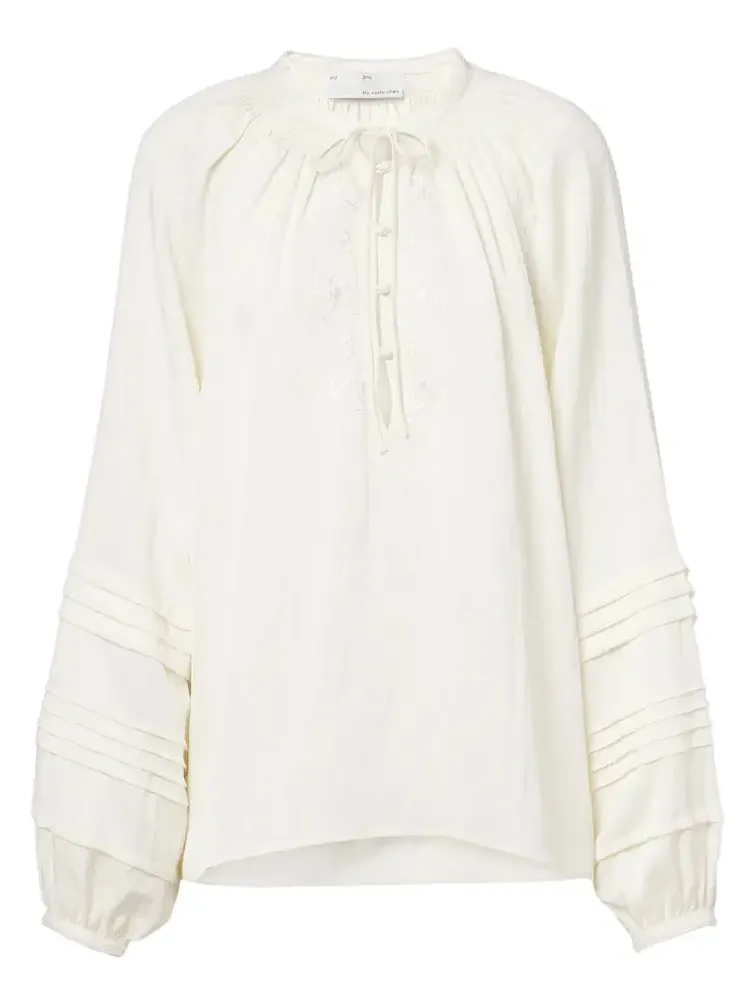 Oversized embroidered blouse
