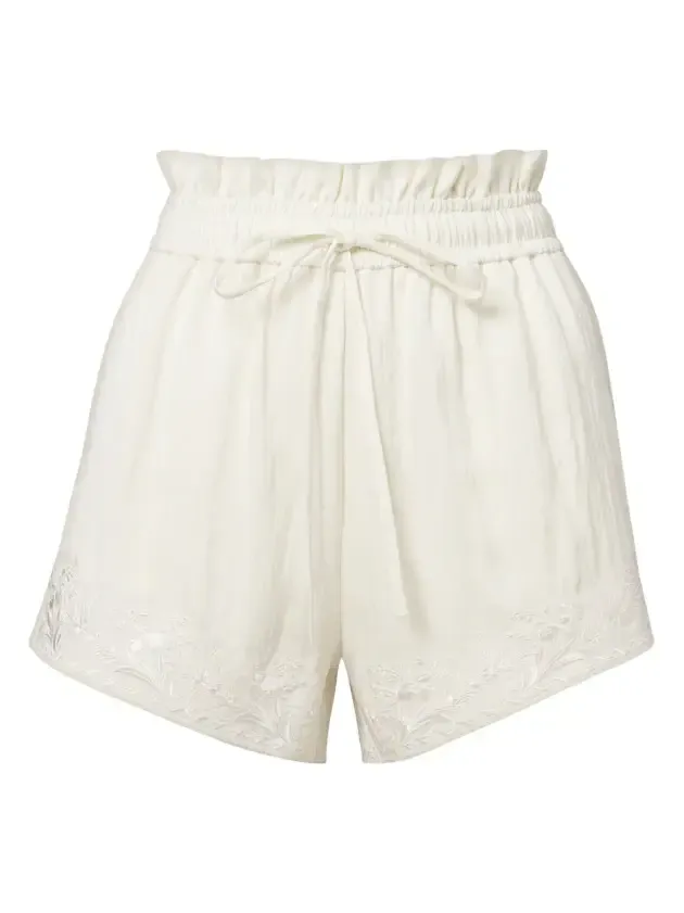 Floral embroidered shorts Floral embroidered shorts