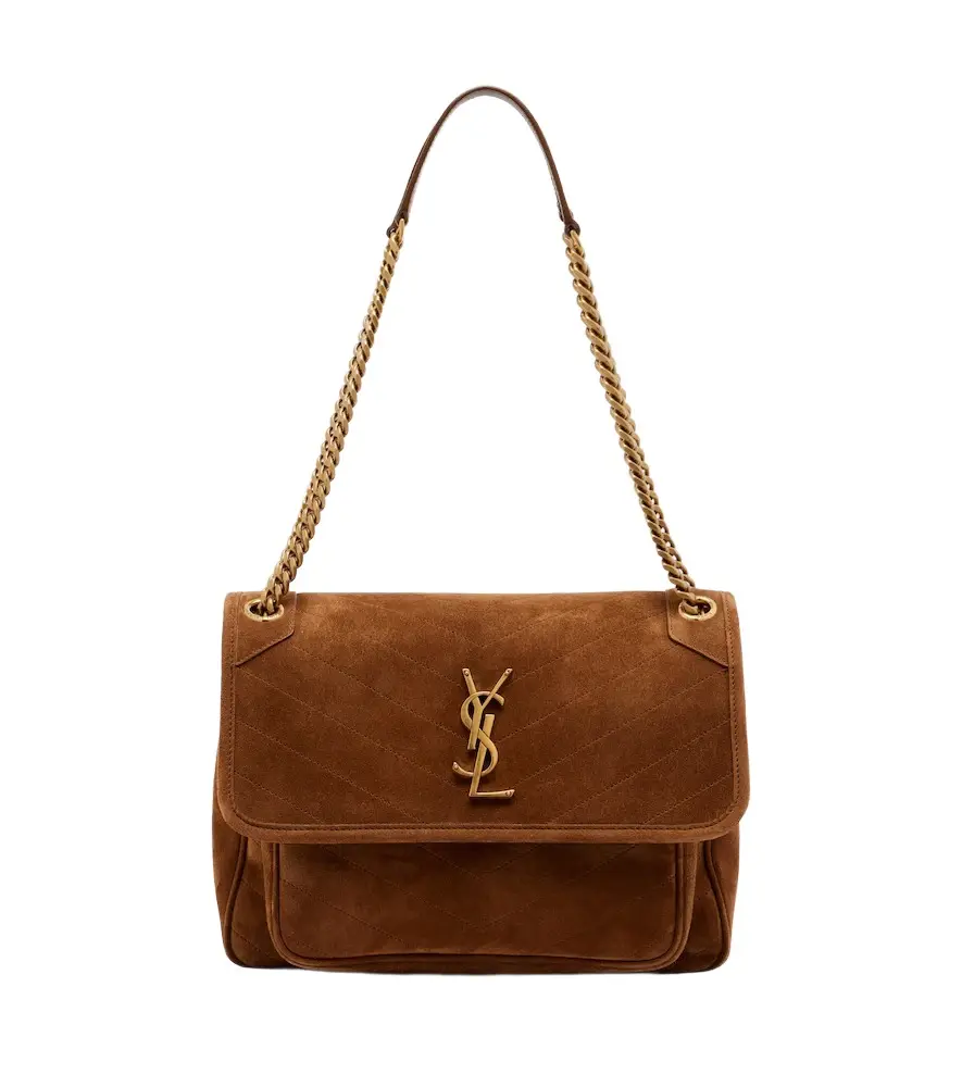 Saint Laurent Niki Medium suede shoulder bag | Image 1 Saint Laurent Niki Medium suede shoulder bag | Image 1