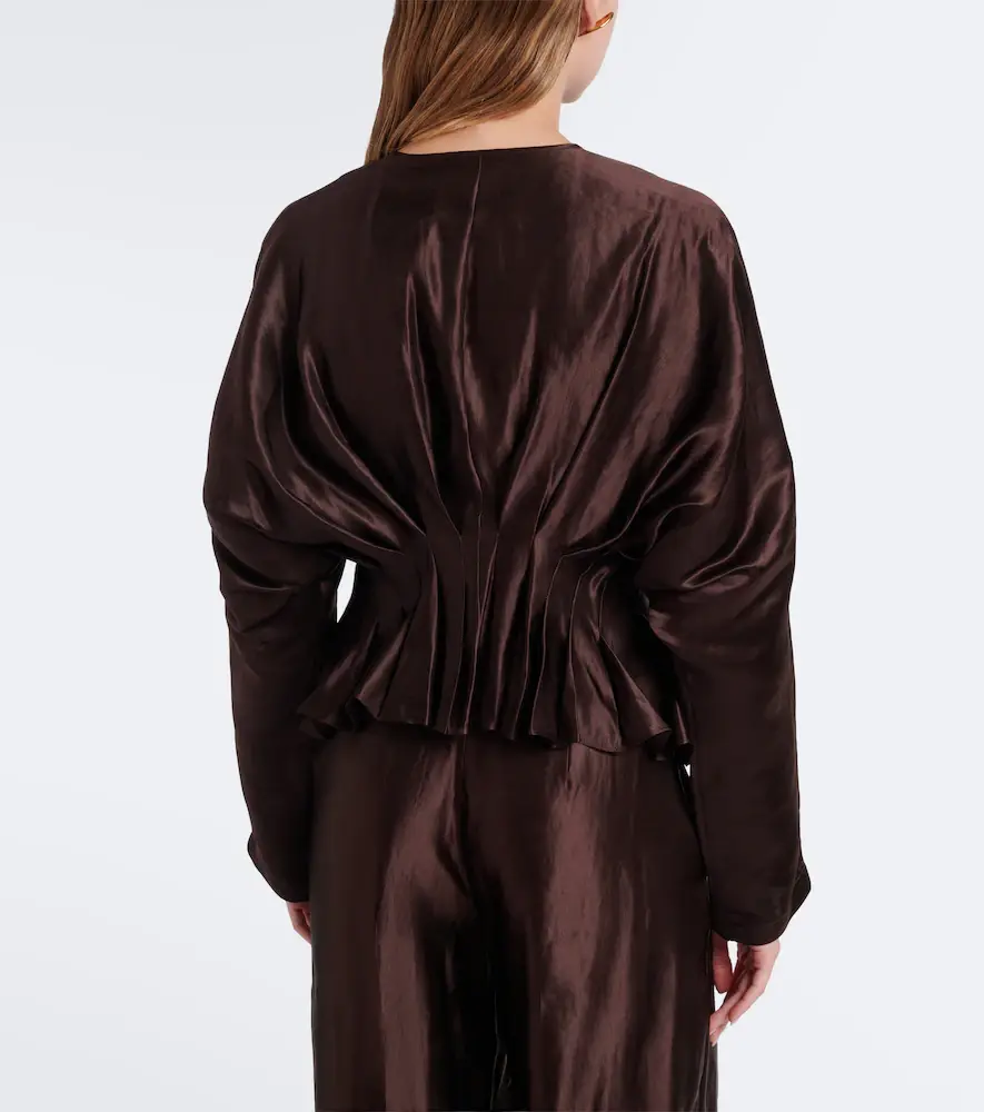Joseph Erin pleated linen and silk blouse | Thumbnail 4