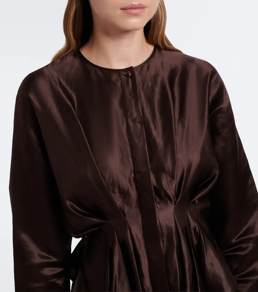 Joseph Erin pleated linen and silk blouse | Thumbnail 6