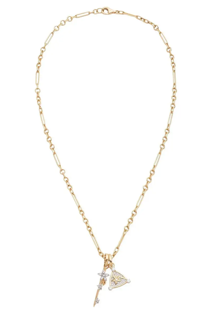 Foundrae Resilience - Diamond Blossoms And Thorn Mixed Clip Necklace | Image 1 Foundrae Resilience - Diamond Blossoms And Thorn Mixed Clip Necklace | Image 1