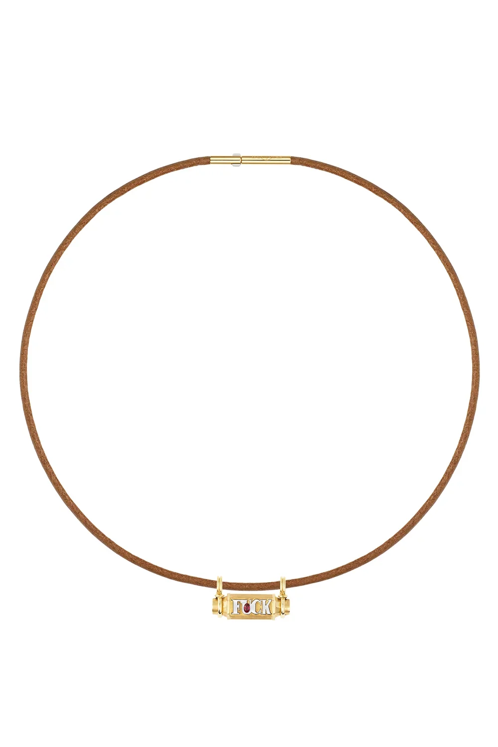 Marie Lichtenberg Ruby Fuck Smash Locket Necklace