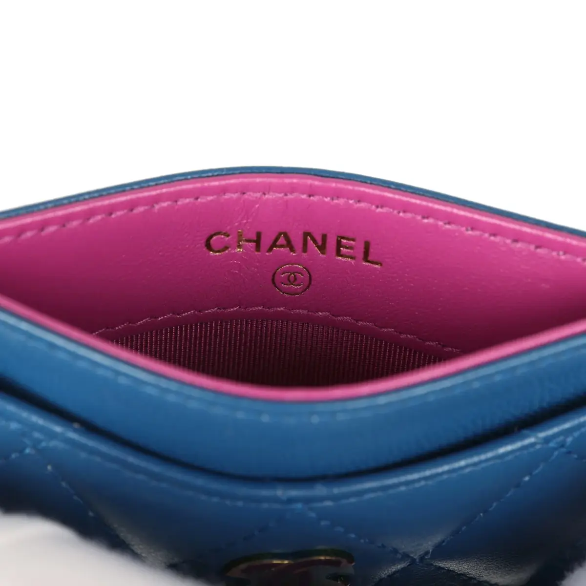 Chanel Chanel Classic Card Holder Dark Blue Lambskin Rainbow Hardware | Thumbnail 8 Chanel Chanel Classic Card Holder Dark Blue Lambskin Rainbow Hardware | Thumbnail 8