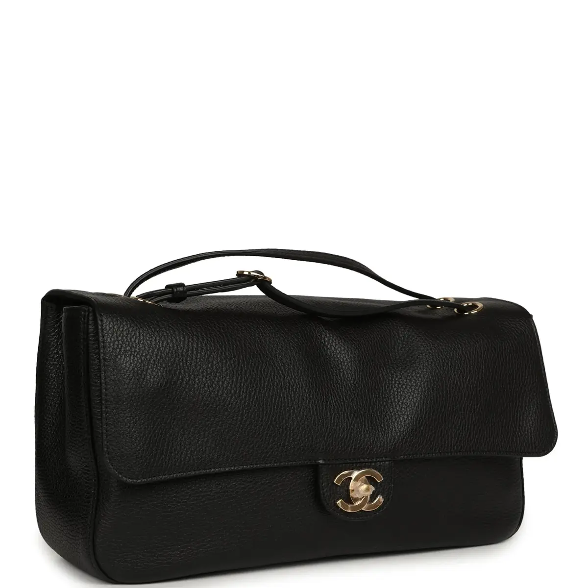 Chanel Chanel Maxi "Souplissimo" Small Flap Bag Black Grained Calfskin Gold Hardware | Thumbnail 2 Chanel Chanel Maxi "Souplissimo" Small Flap Bag Black Grained Calfskin Gold Hardware | Thumbnail 2