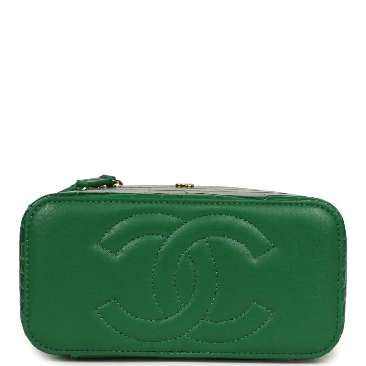 Chanel Chanel Small Top Handle Long Vanity Case Green Croc Embossed Calfskin Gold Hardware | Thumbnail 6 Chanel Chanel Small Top Handle Long Vanity Case Green Croc Embossed Calfskin Gold Hardware | Thumbnail 6