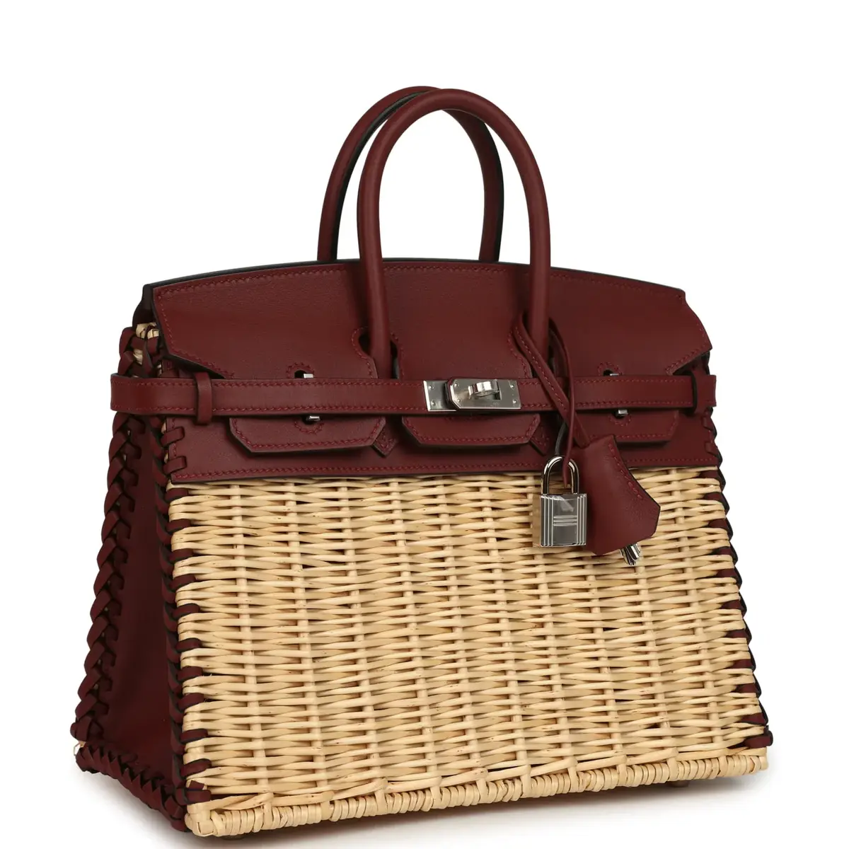 HERMÈS Hermes Picnic Birkin 25 Rouge H Swift Palladium Hardware | Thumbnail 2 HERMÈS Hermes Picnic Birkin 25 Rouge H Swift Palladium Hardware | Thumbnail 2
