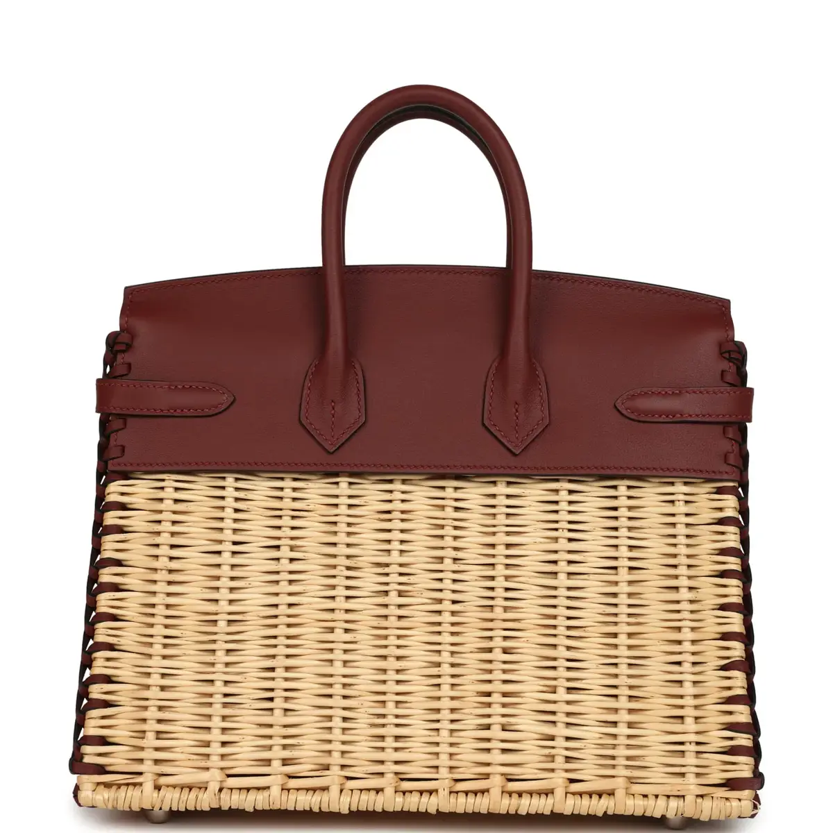 HERMÈS Hermes Picnic Birkin 25 Rouge H Swift Palladium Hardware | Thumbnail 4 HERMÈS Hermes Picnic Birkin 25 Rouge H Swift Palladium Hardware | Thumbnail 4