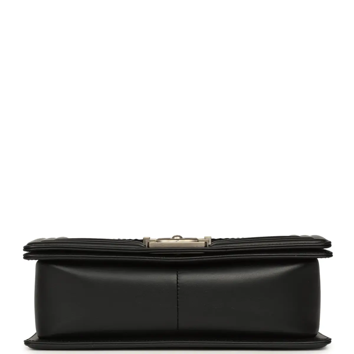 Chanel Pre-owned Chanel Boy Bag Black Python, Calfskin Matte Silver Hardware | Thumbnail 6 Chanel Pre-owned Chanel Boy Bag Black Python, Calfskin Matte Silver Hardware | Thumbnail 6