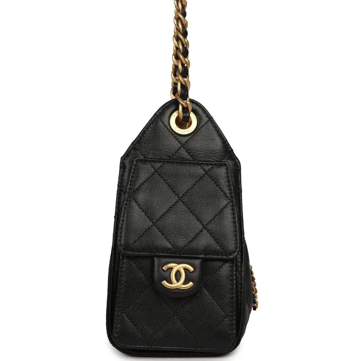 Chanel Pre-owned Chanel Mini 25 Hobo Bag Black Caviar Antique Gold Hardware | Thumbnail 3 Chanel Pre-owned Chanel Mini 25 Hobo Bag Black Caviar Antique Gold Hardware | Thumbnail 3