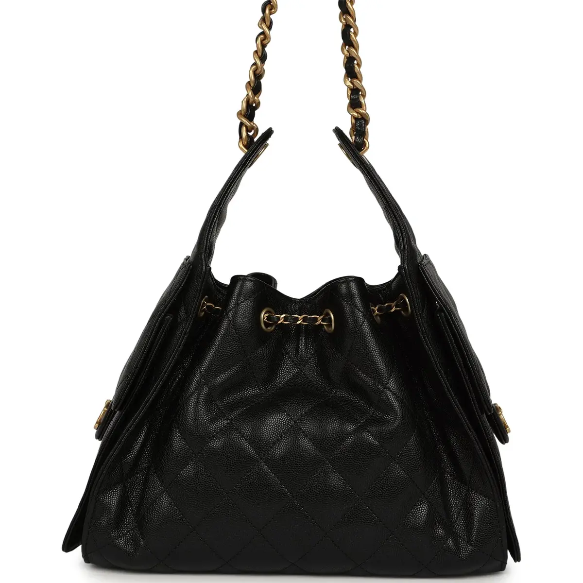 Chanel Pre-owned Chanel Small 25 Hobo Bag Black Caviar Antique Gold Hardware | Thumbnail 4 Chanel Pre-owned Chanel Small 25 Hobo Bag Black Caviar Antique Gold Hardware | Thumbnail 4