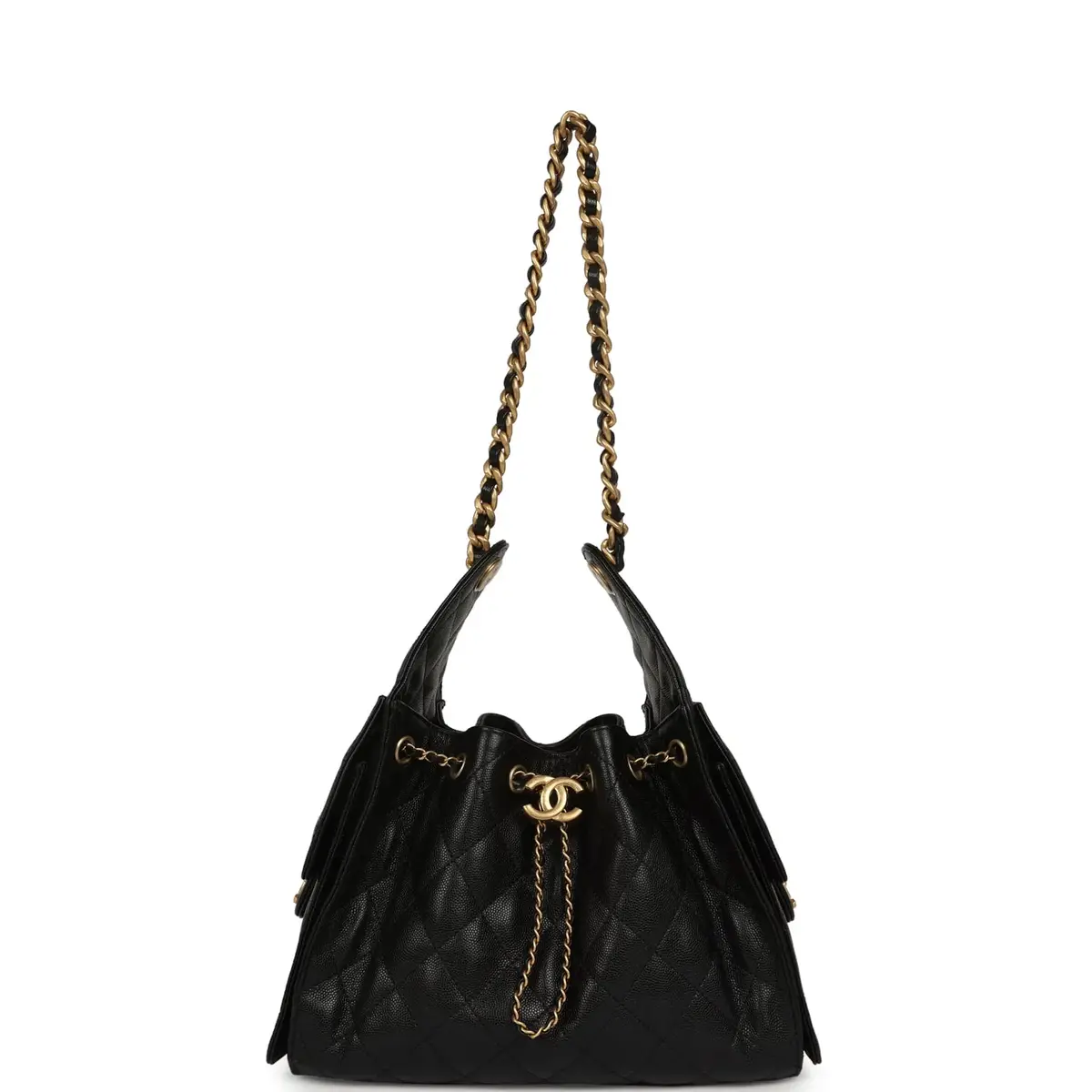 Chanel Pre-owned Chanel Small 25 Hobo Bag Black Caviar Antique Gold Hardware | Thumbnail 6 Chanel Pre-owned Chanel Small 25 Hobo Bag Black Caviar Antique Gold Hardware | Thumbnail 6