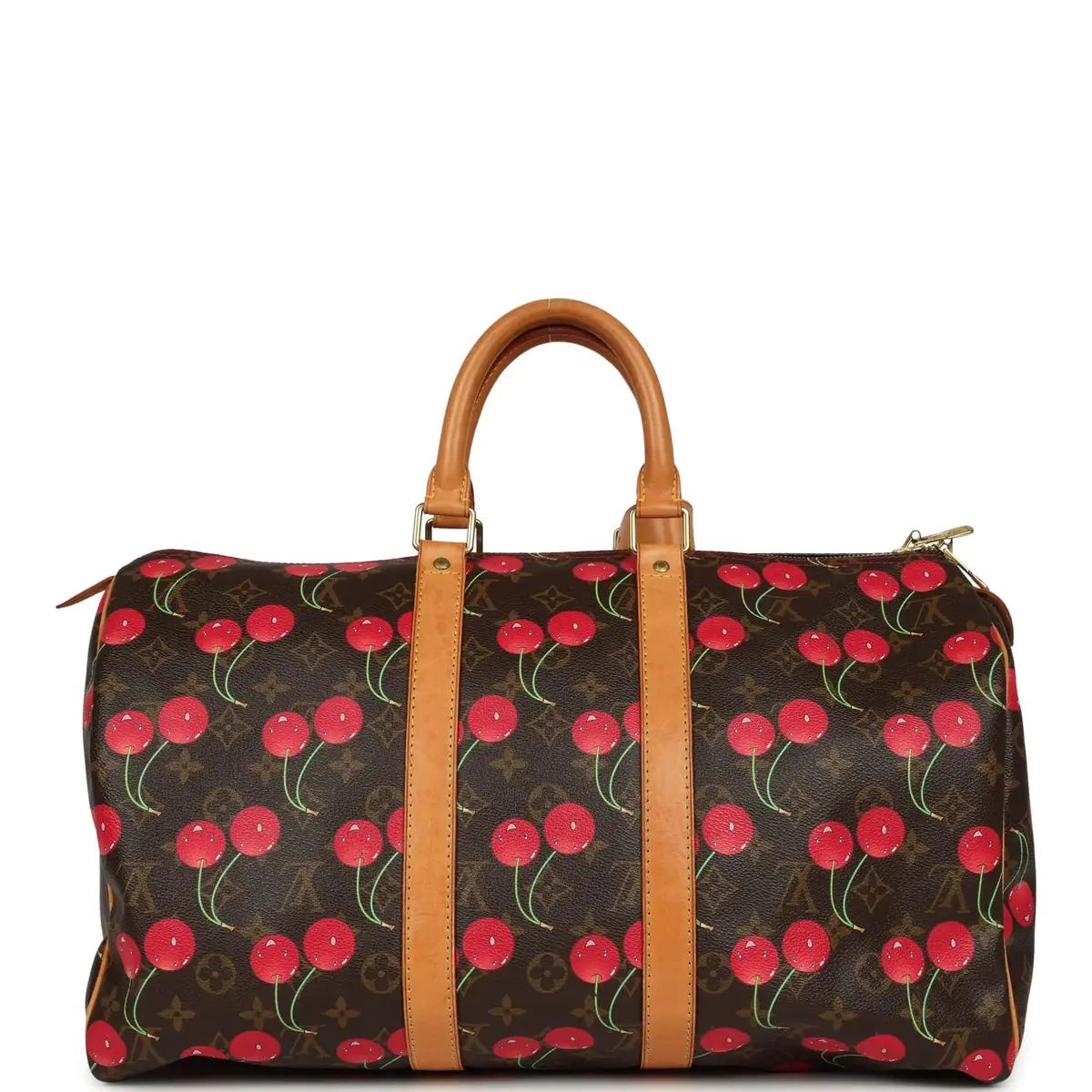 Louis Vuitton Vintage Louis Vuitton x Takashi Murkami Cheries Keepall 45 Brown and Red Cherry Monogram Gold Hardware | Thumbnail 5 Louis Vuitton Vintage Louis Vuitton x Takashi Murkami Cheries Keepall 45 Brown and Red Cherry Monogram Gold Hardware | Thumbnail 5