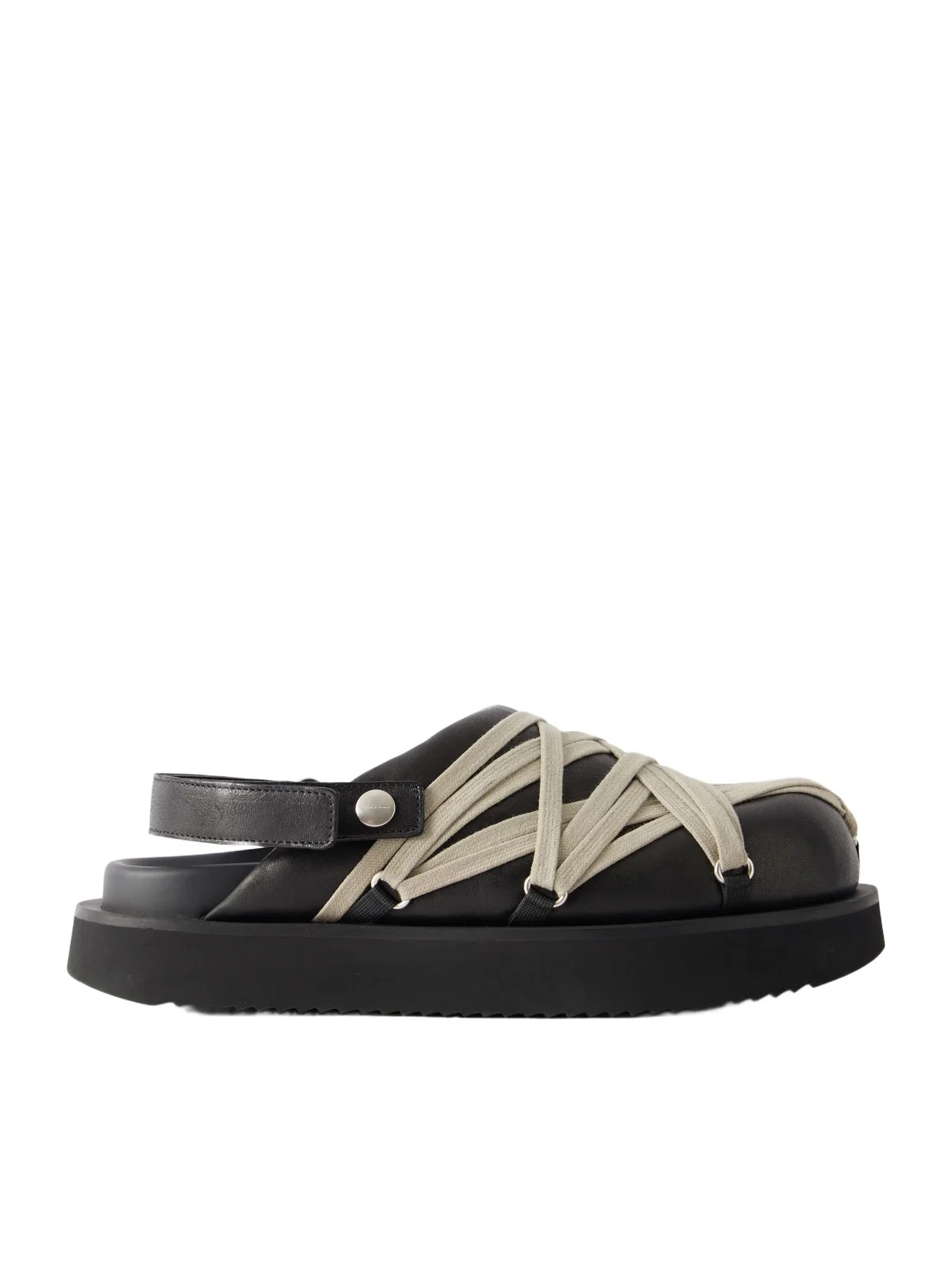 Rick Owens Megalace Platform Leather Mules