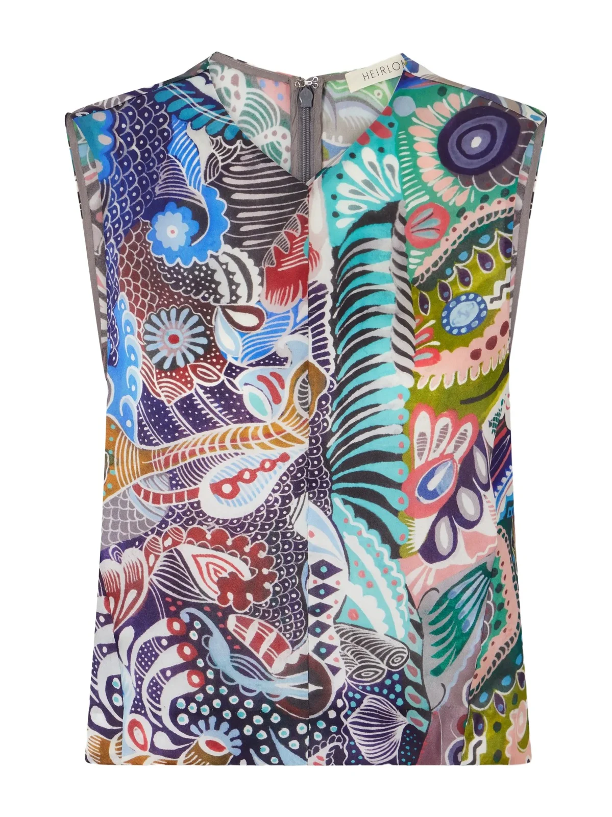 Heirlome Printed Silk-organza Top