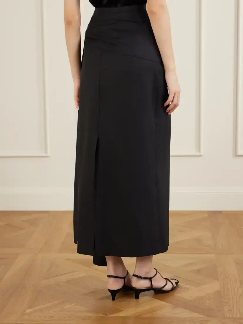 Heirlome Helena Silk-twill Midi Skirt | Thumbnail 4